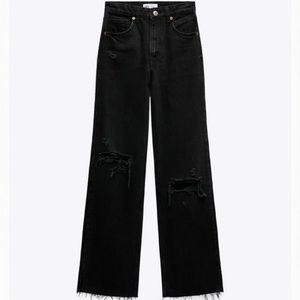 ZARA high-rise, full length, wide jeans